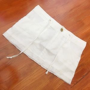 Guess White Linen Skirt